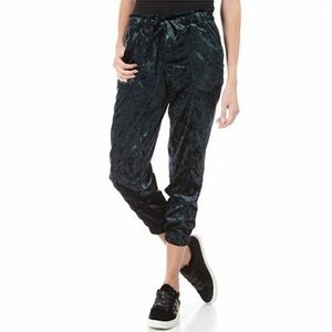 🆕 JOLT the lounge pants green crushed velvet size medium